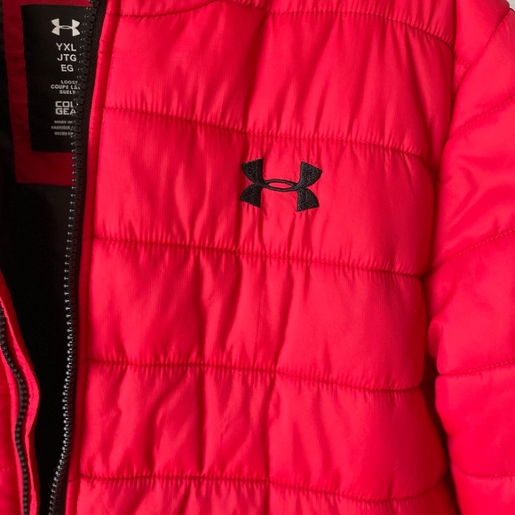 Under Armour Red Puffer Jacket Size YXL - Picture 3 of 7